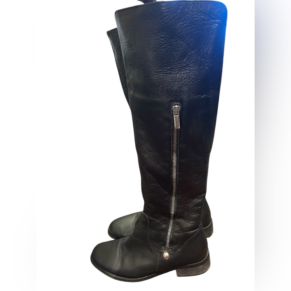 🍁🍂Chic Black Leather Knee-High Boots🍁🍂